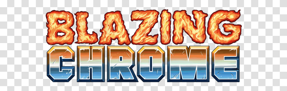 Ports In Your Router For Blazing Chrome Blazing Chrome Game Logo, Text, Lighting, Alphabet, Outdoors Transparent Png