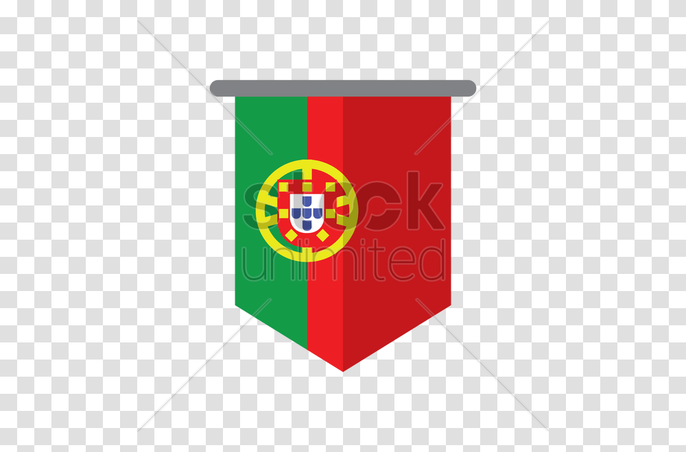 Portugal Flag Pennant Vector Image, Label, Logo Transparent Png