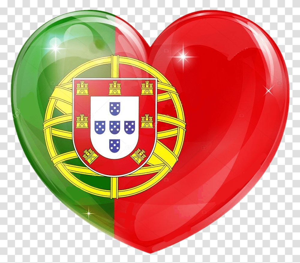 Portugal Heart Flag Cristal Portugal Flag Transparent Png