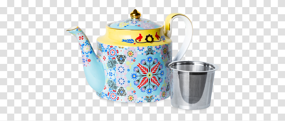 Portuguese Tiles Teapot Tall Baby Blue Colourful Tea Pots, Pottery, Birthday Cake, Dessert, Food Transparent Png