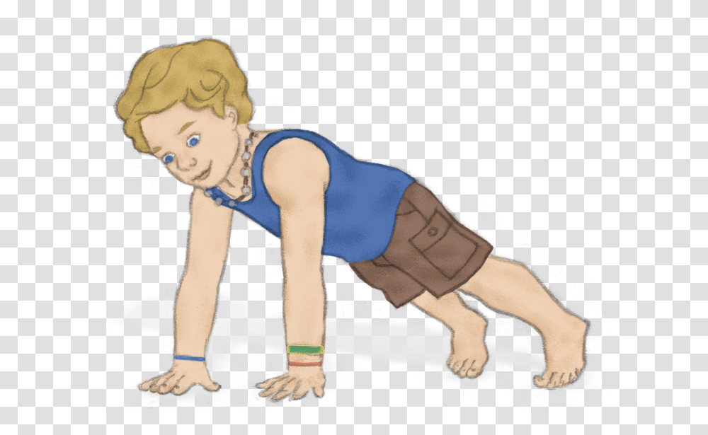 Pose To Help Children Calm Angry Feelings Plank Pose Yoga Kids, Person, Human, Kneeling, Sport Transparent Png