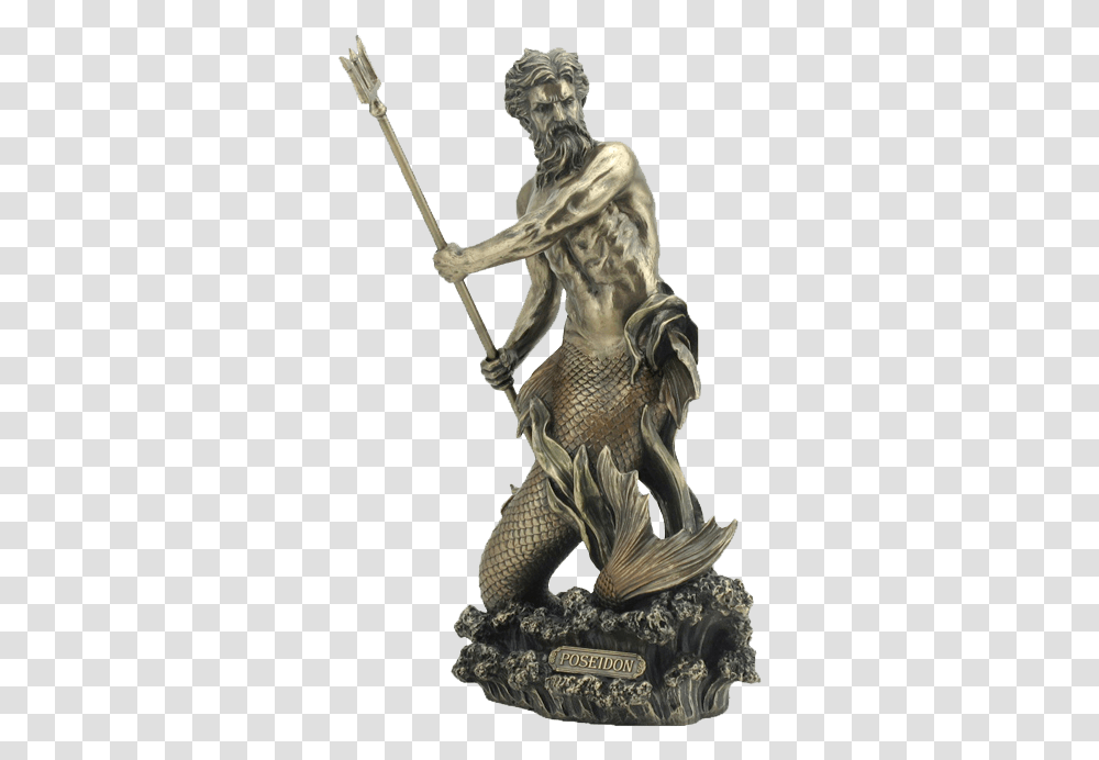 Poseidon Statue Poseidon Statues, Bronze, Person, Human, Figurine Transparent Png