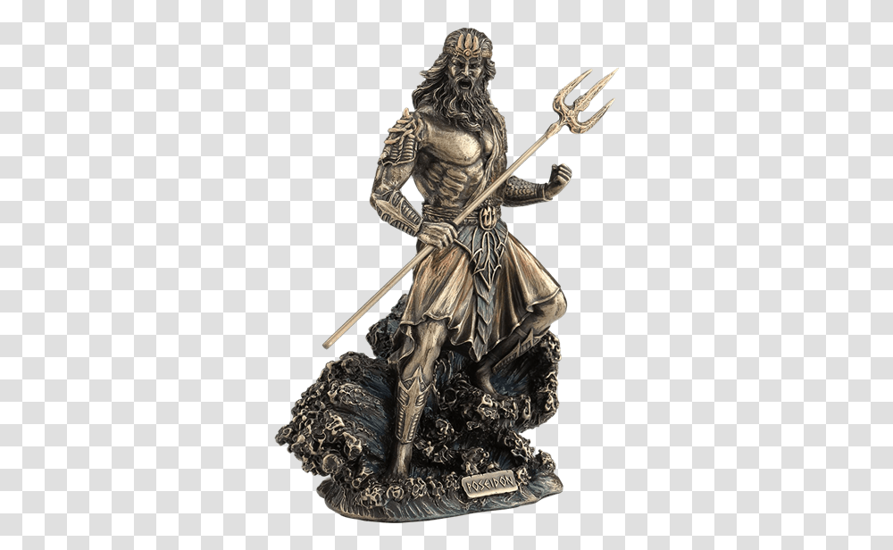 Poseidon Statue, Spear, Weapon, Weaponry, Person Transparent Png