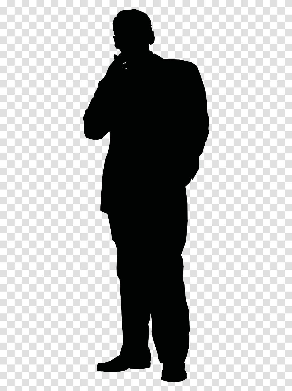 Posing Businessman Man Free Picture Thinking Man Silhouette, Person, Sleeve, Back Transparent Png