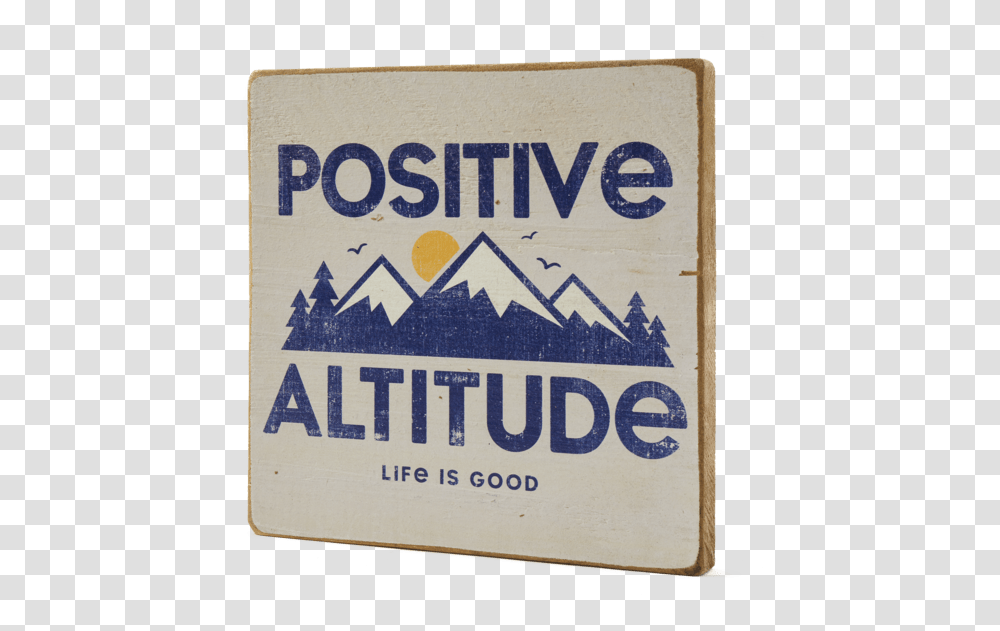 Positive Altitude Large Wooden Sign, Label, Rubber Eraser Transparent Png