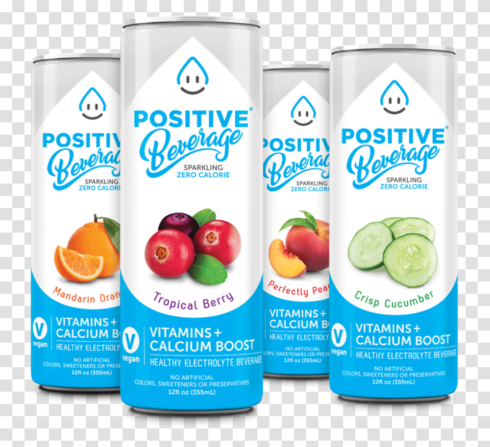 Positive Beverage Positive H2o Sparkling Water, Juice, Drink, Plant, Food Transparent Png
