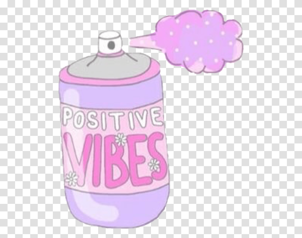 Positivity Vibes Sticker Positive Vibes, Can, Tin, Spray Can, Wedding Cake Transparent Png