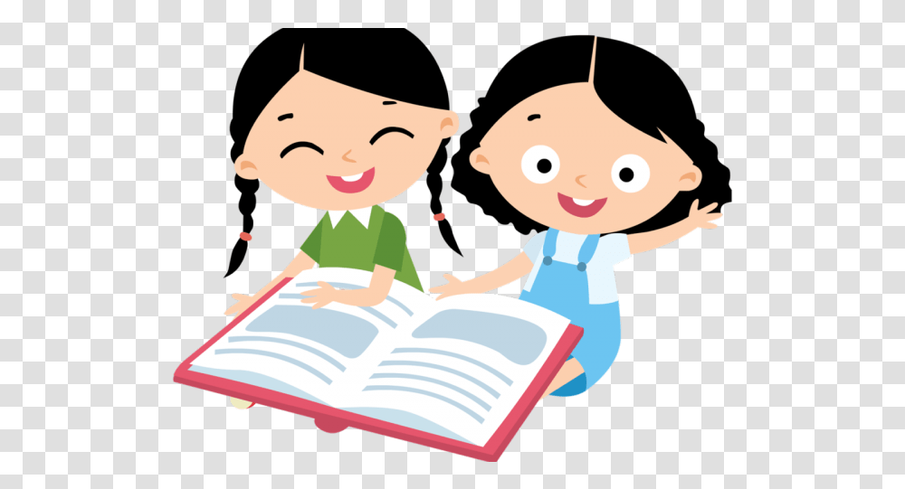 Possession Clipart Kids Sharing Children Learning Clipart, Reading, Text, Girl, Female Transparent Png