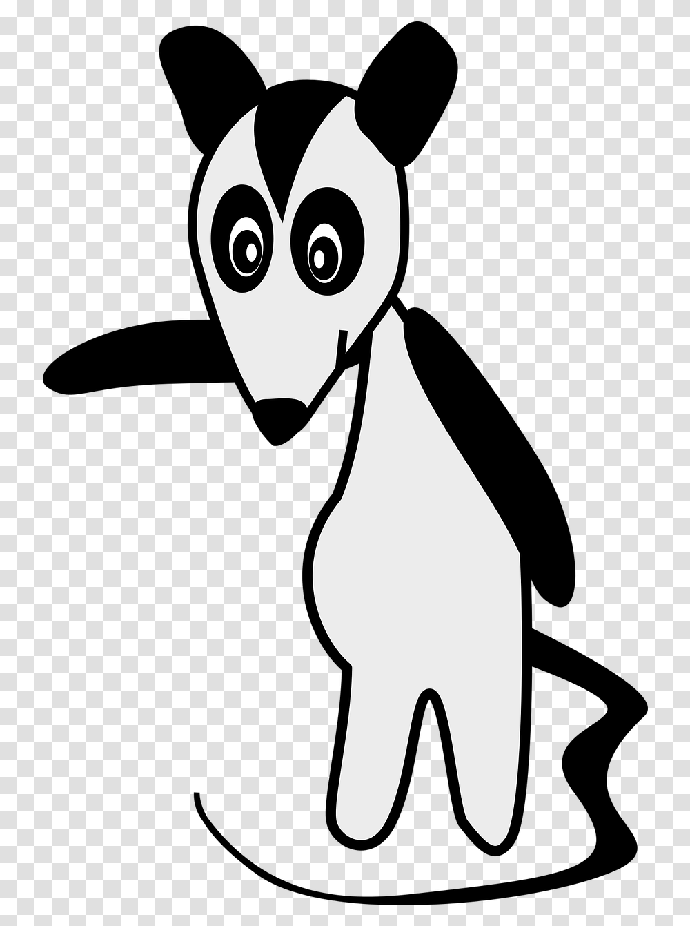 Possum Skunk Animal Free Vector Graphic On Pixabay Desenho Saru, Mammal, Stencil, Pet, Cat Transparent Png