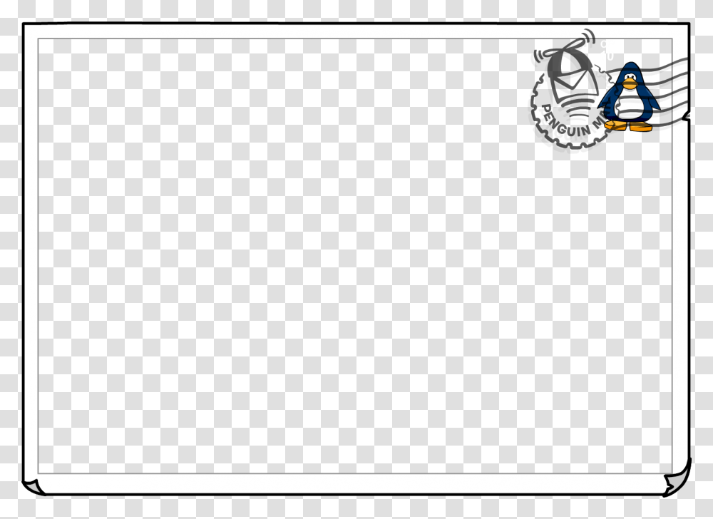 Post Card Club Penguin, White Board, Page, Word Transparent Png