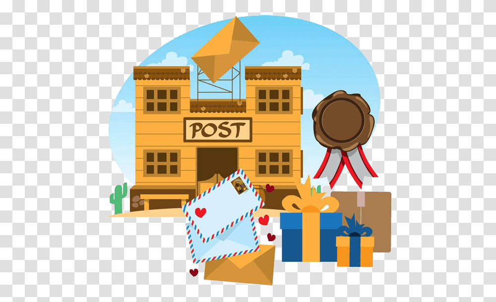 Post Clipart Ems Tracking Picture Royalty Free Library Post Office Background, Urban, Building, Neighborhood Transparent Png