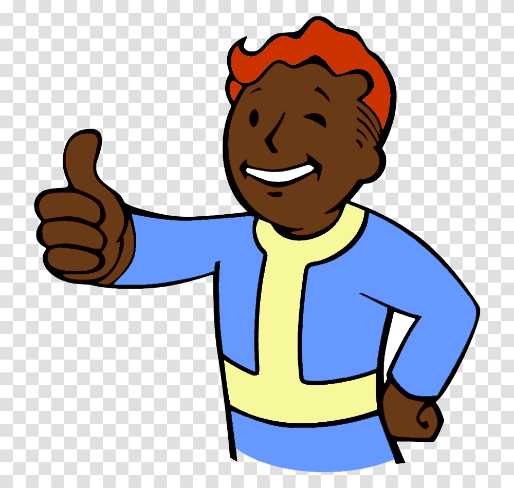 Post Cool Fallout 4 Logo Full Size Download Seekpng Vault Boy Thumbs Up, Finger Transparent Png