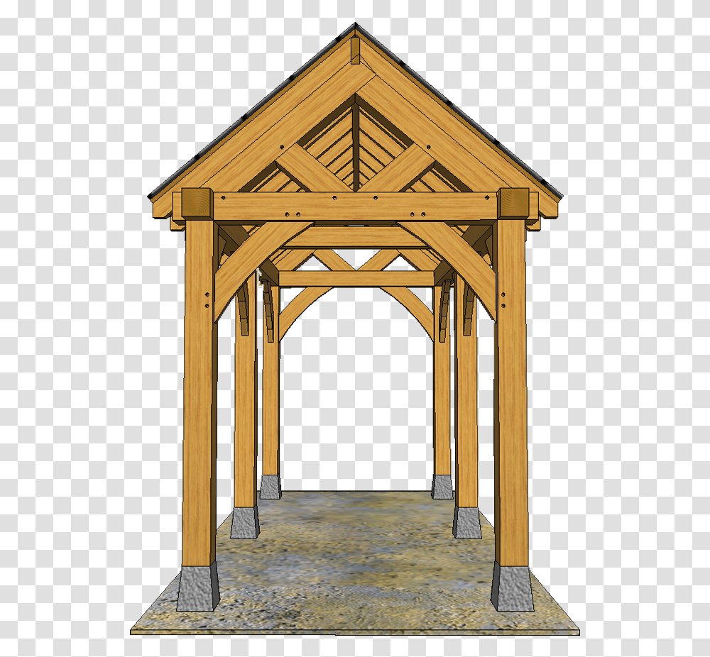 Post Feature Gazebo With Truss Either End, Gate, Patio, Porch Transparent Png