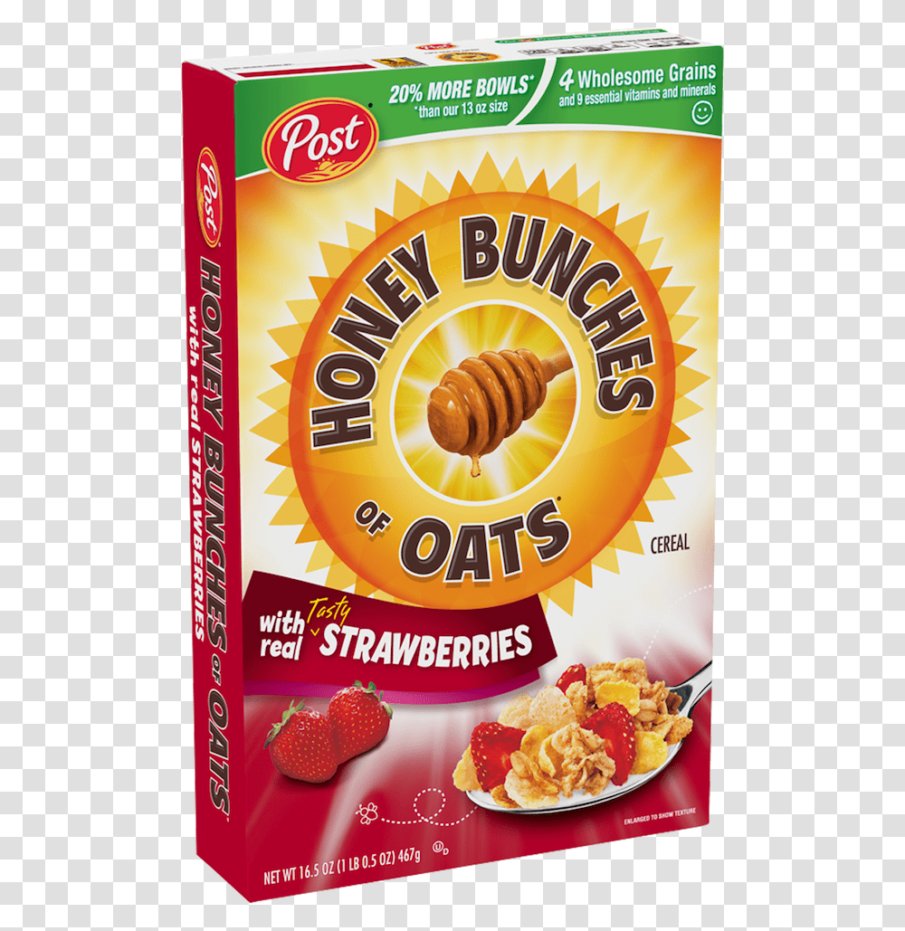 Post Honey Bunches Of Oats Honey Roasted, Food, Advertisement, Poster, Flyer Transparent Png