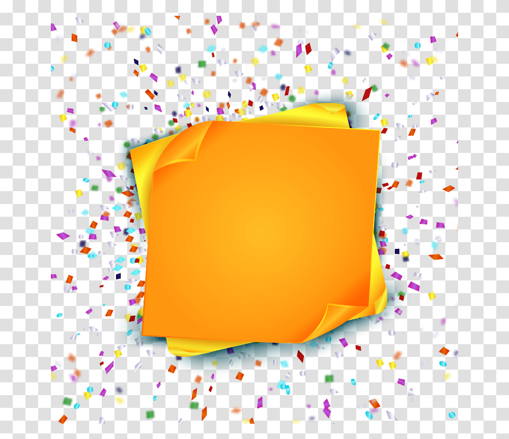 Post It Note Paper Color Sticky Notes Download 1002 Orange Colour Sticky Note Pad, Confetti, Balloon Transparent Png