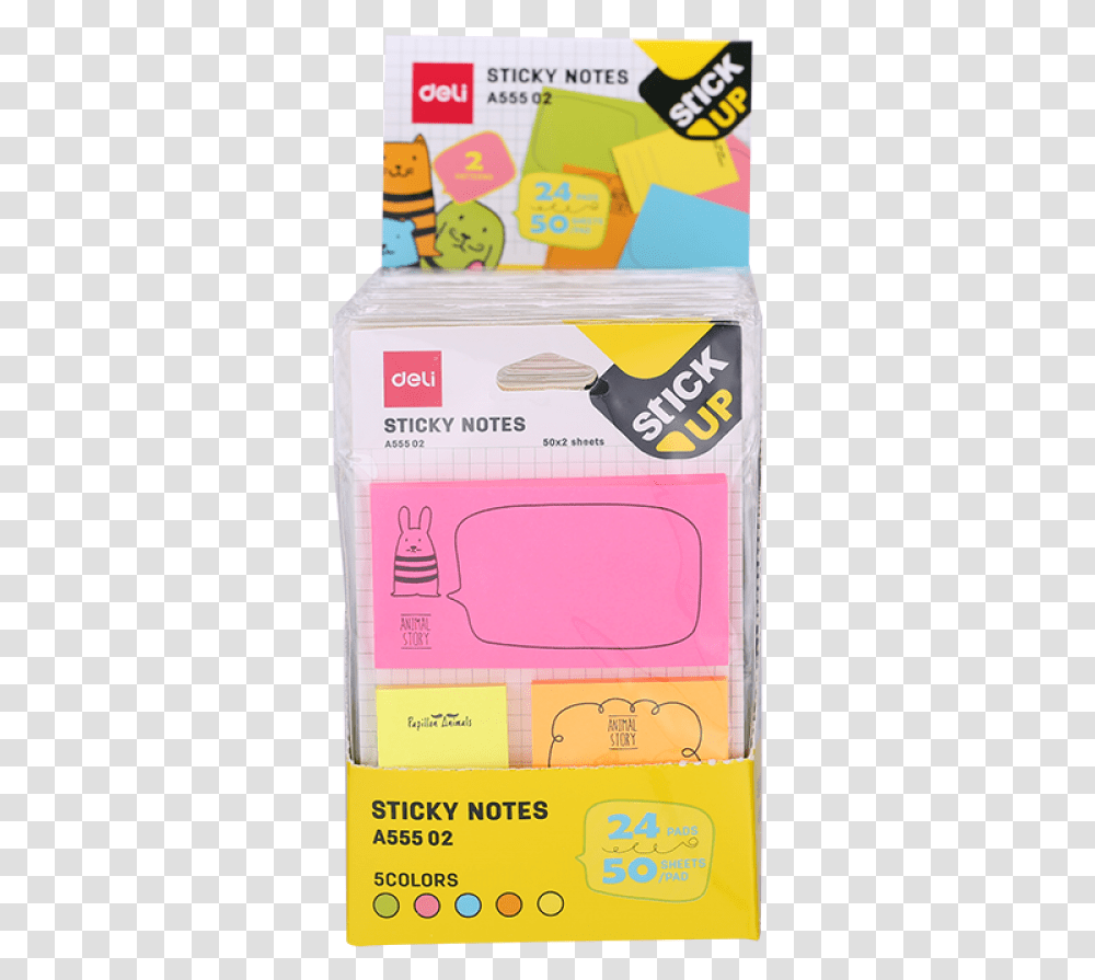 Post It Sticky Notes Deli Animal Story A55502 Baby Toys, Label, Text, First Aid, Diaper Transparent Png