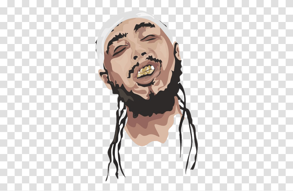 Post Malone Background Image Girl, Head, Face, Teeth, Mouth Transparent Png