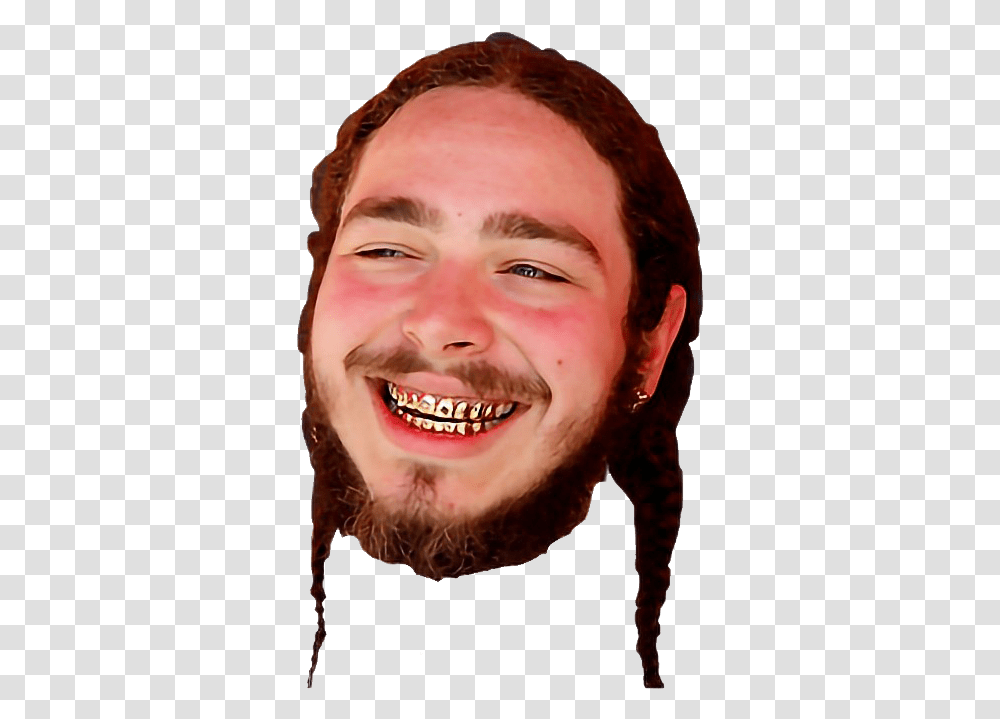Post Malone Background Post Malone Before Face Tattoos, Person, Smile, Teeth, Mouth Transparent Png