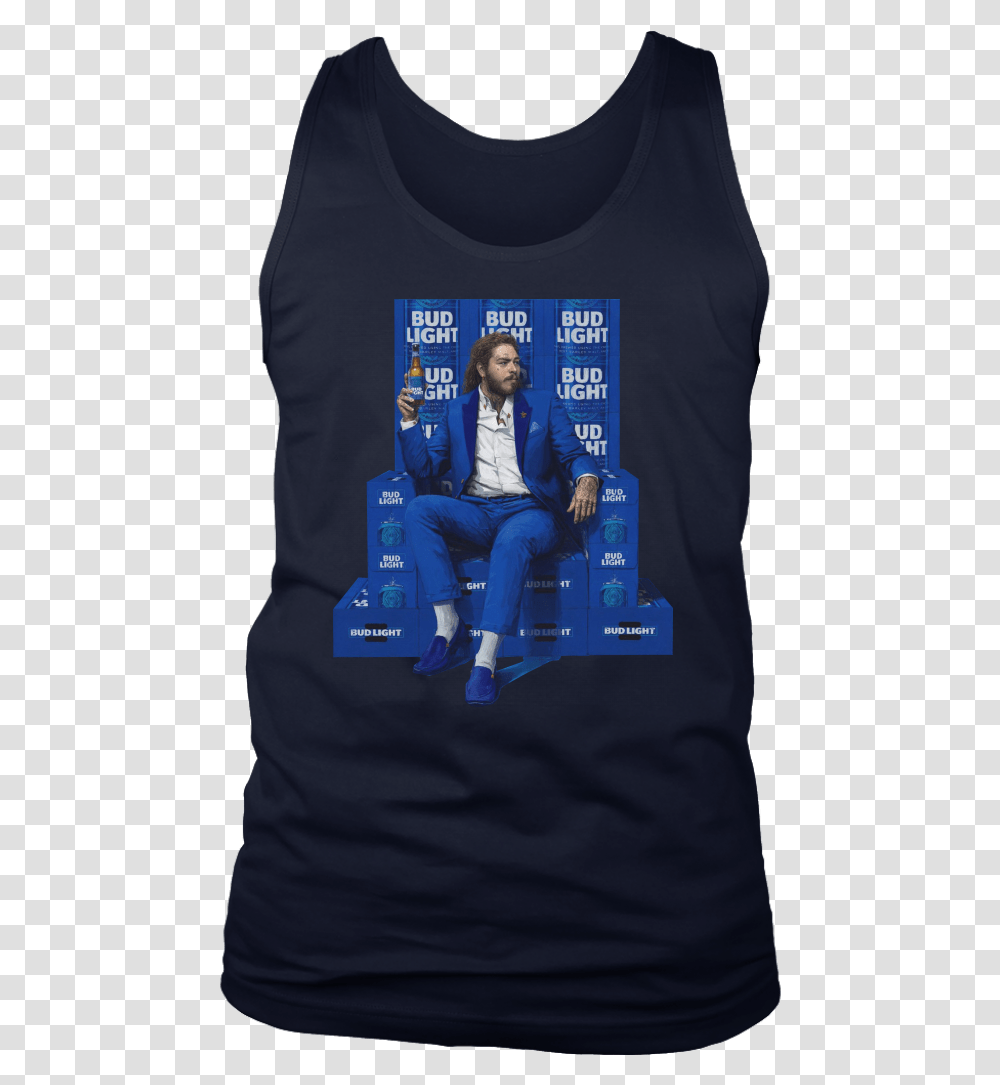 Post Malone Bud Light T Shirt, Person, Cushion, Sleeve Transparent Png