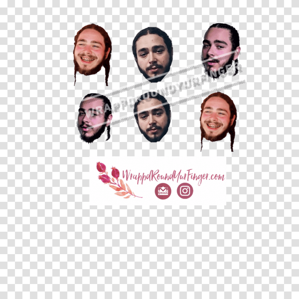 Post Malone Cutout, Face, Person, Word Transparent Png