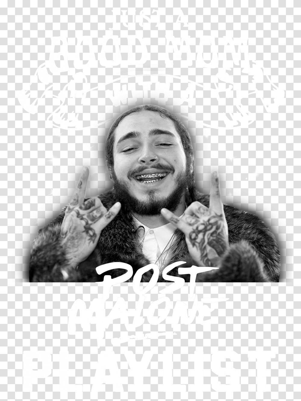 Post Malone, Face, Person, Poster, Advertisement Transparent Png