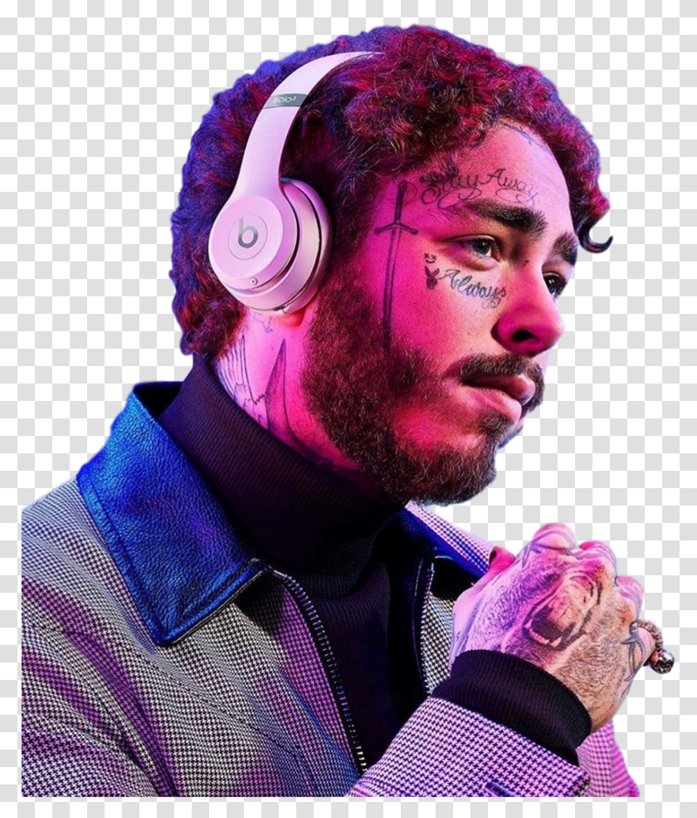 Post Malone Group, Person, Human, Headphones, Electronics Transparent Png