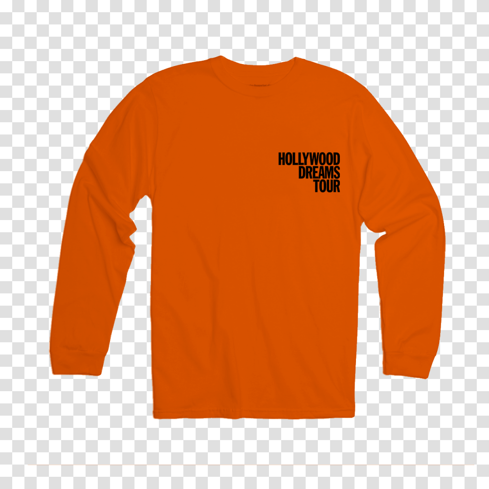 Post Malone Hollywood Dreams Tour Orange Long Sleeve Shirt, Apparel, Sweatshirt, Sweater Transparent Png