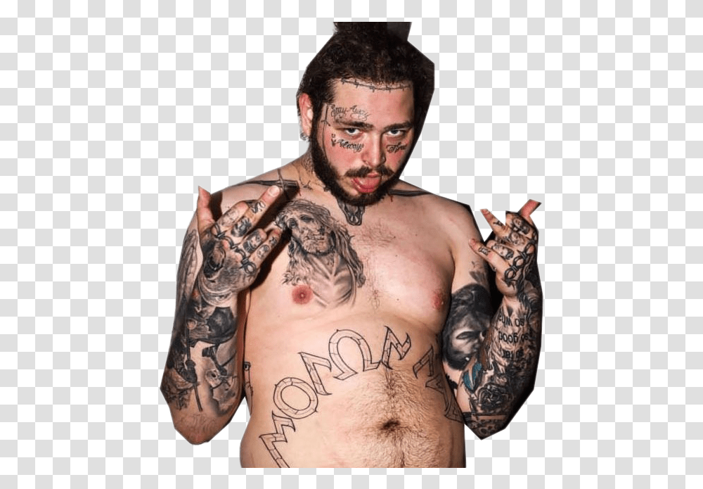 Post Malone Image Background Post Malone Tattoos Body, Skin, Person, Human, Arm Transparent Png