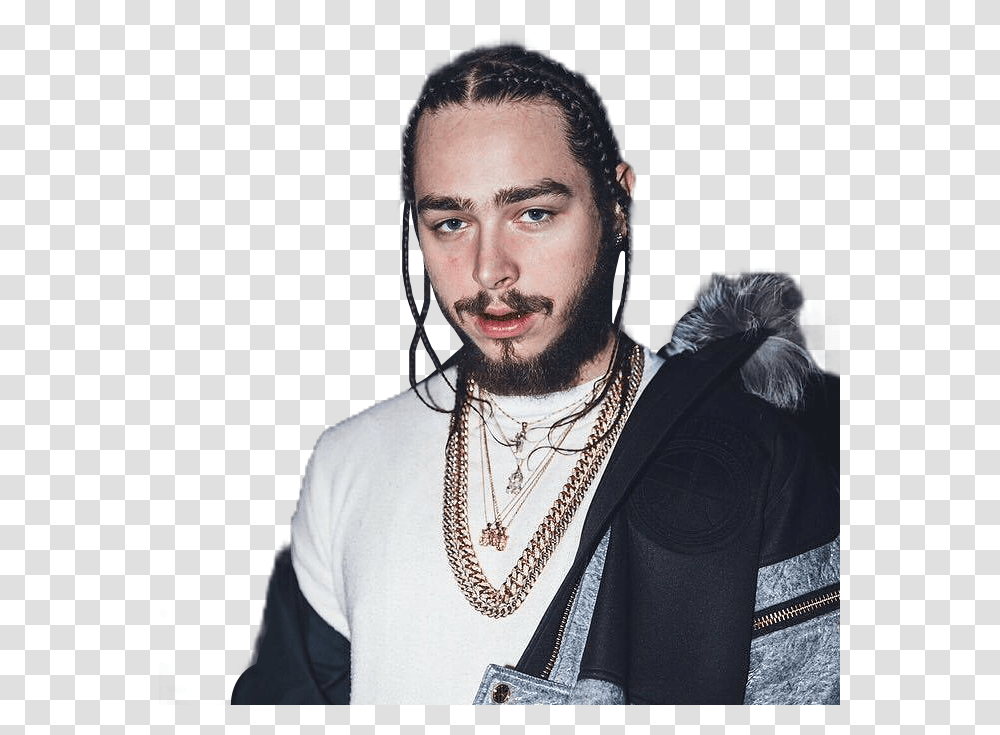 Post Malone Post Malone 21 Savage, Necklace, Jewelry, Accessories, Person Transparent Png