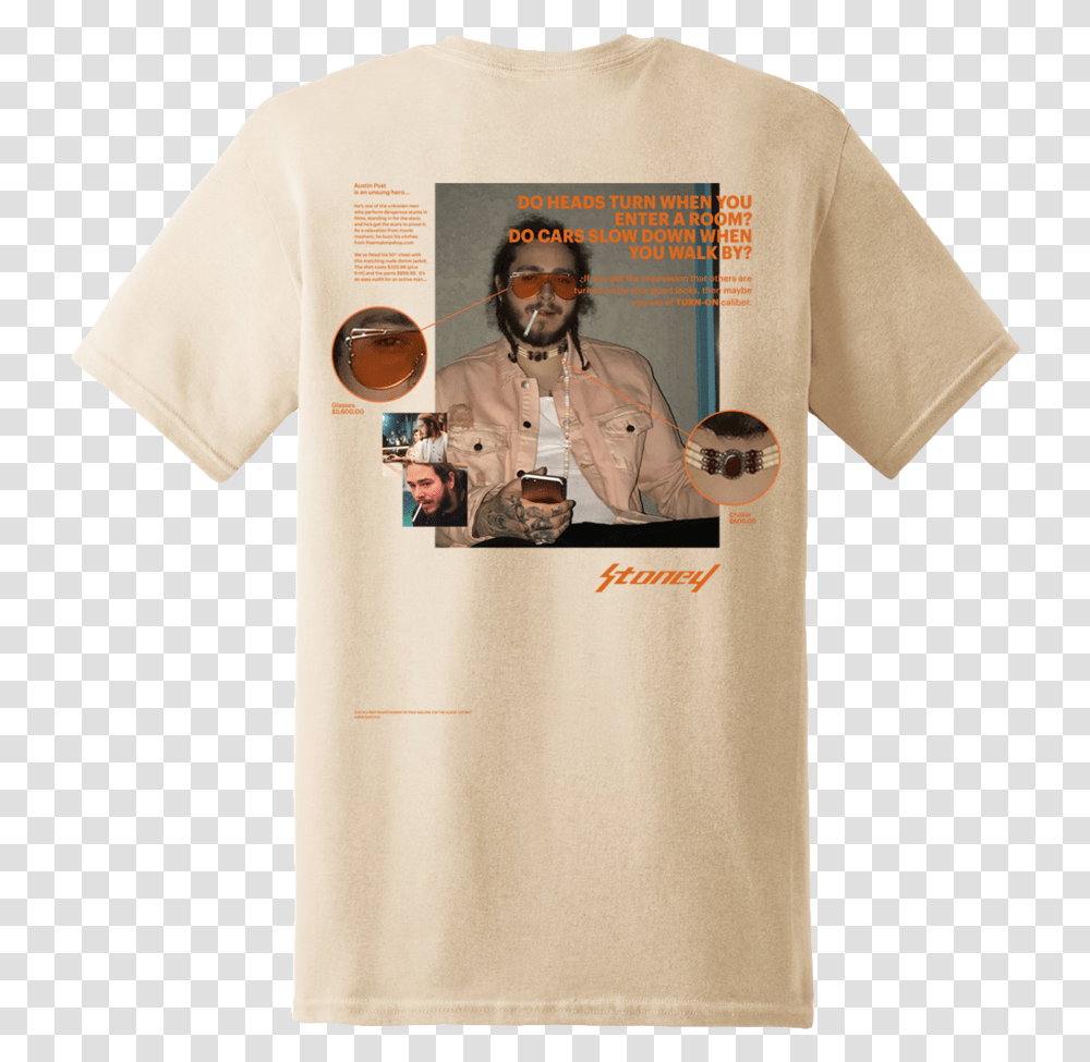 Post Malone Post Malone 70s Shirt, Apparel, T-Shirt, Person Transparent Png