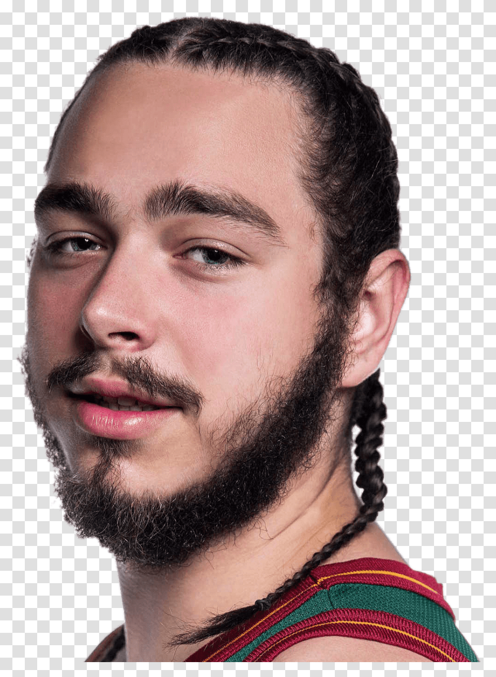 Post Malone Without Tattoos Post Malone Before Tattoos, Face, Person, Human, Beard Transparent Png