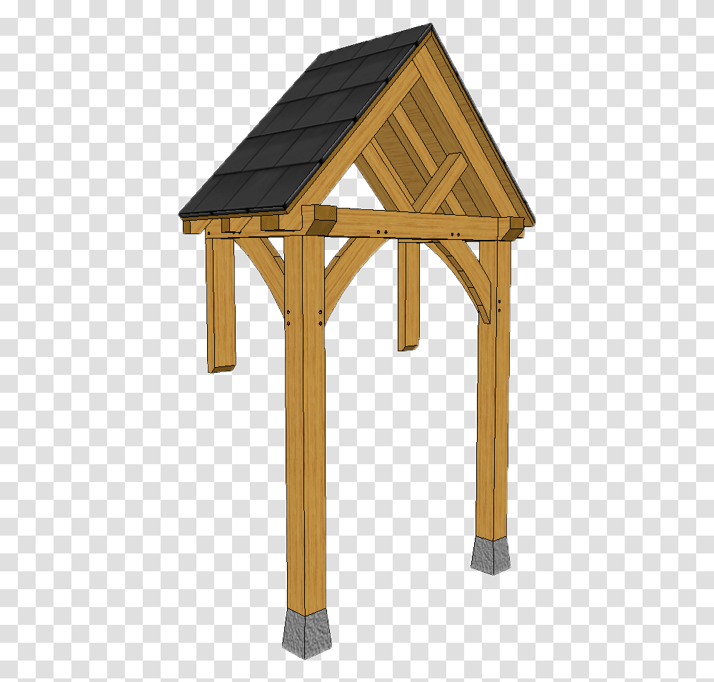 Post Porch A18 B Small Straight Truss Braces Wooden Porch Roof, Cross, Dog House, Axe Transparent Png