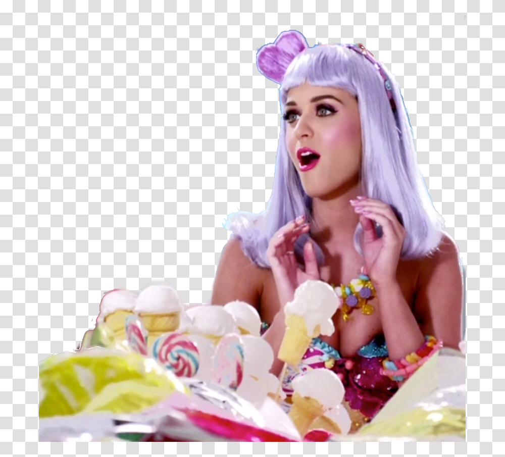 Postado Por Alicia Melo S Katy Perry California Gurls Album Art, Birthday Cake, Dessert, Food, Person Transparent Png