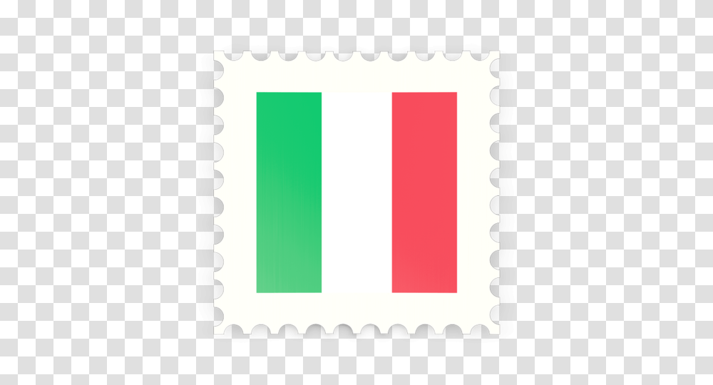 Postage Stamp Icon Illustration Of Flag Of Italy, Label Transparent Png