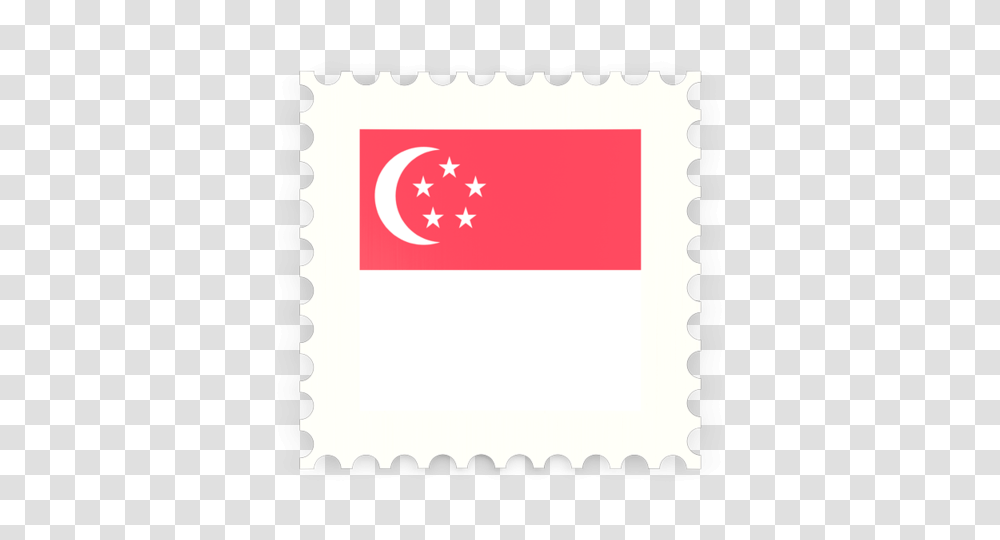 Postage Stamp Icon Illustration Of Flag Of Singapore, Logo, Trademark Transparent Png
