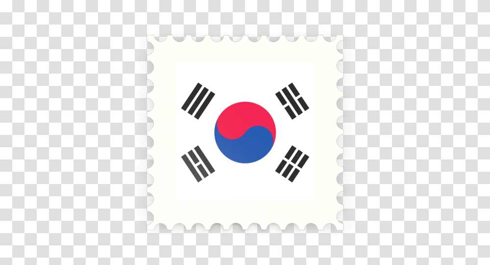 Postage Stamp Icon Illustration Of Flag Of South Korea, Logo, Trademark Transparent Png