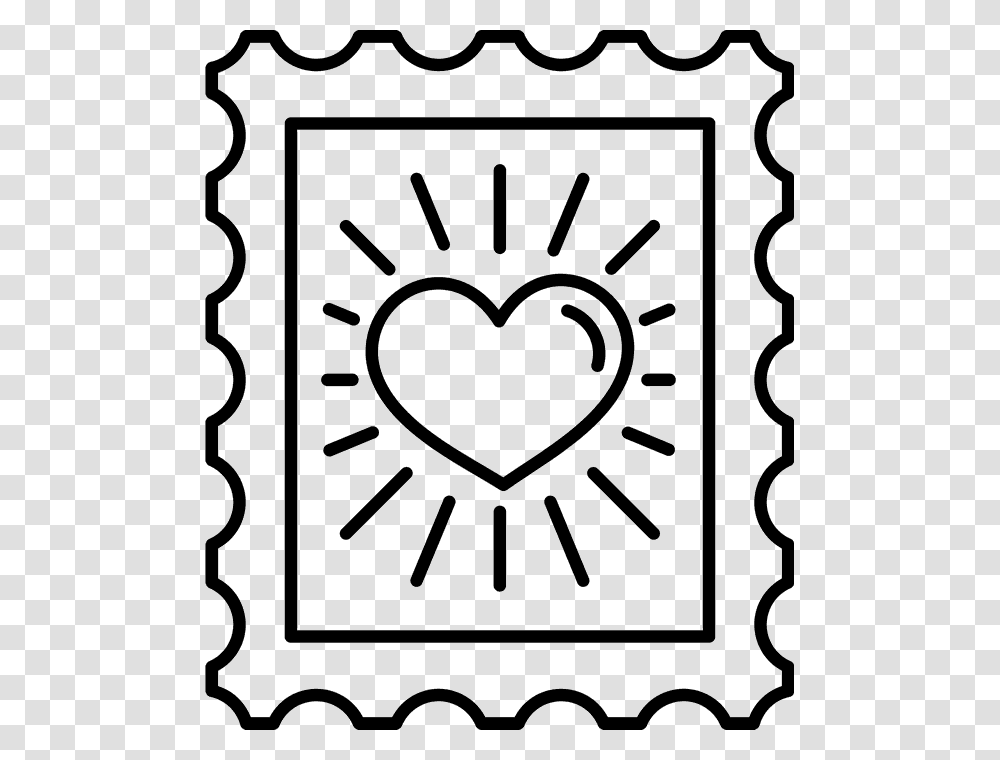 Postage Stamp, Stencil, Heart, Pillow Transparent Png