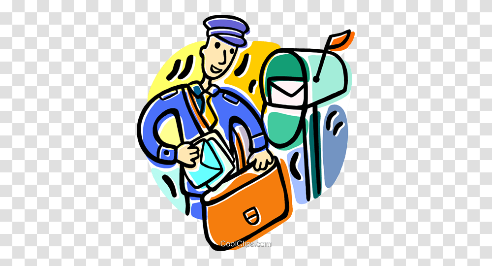 Postal Worker Collecting The Mail Royalty Free Vector Clip Art, Dynamite, Bag, Luggage Transparent Png