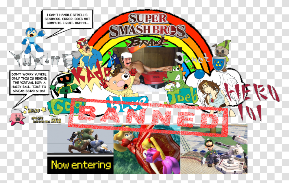 Posted Image Super Smash Bros Brawl, Person, Advertisement, Poster Transparent Png