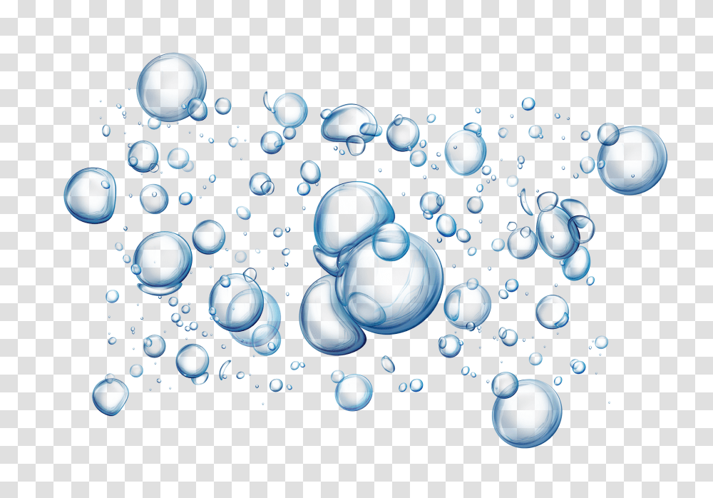 Poster Blue Moisturizer Fine Droplets Water Bubbles, Graphics, Art, Sphere, Network Transparent Png