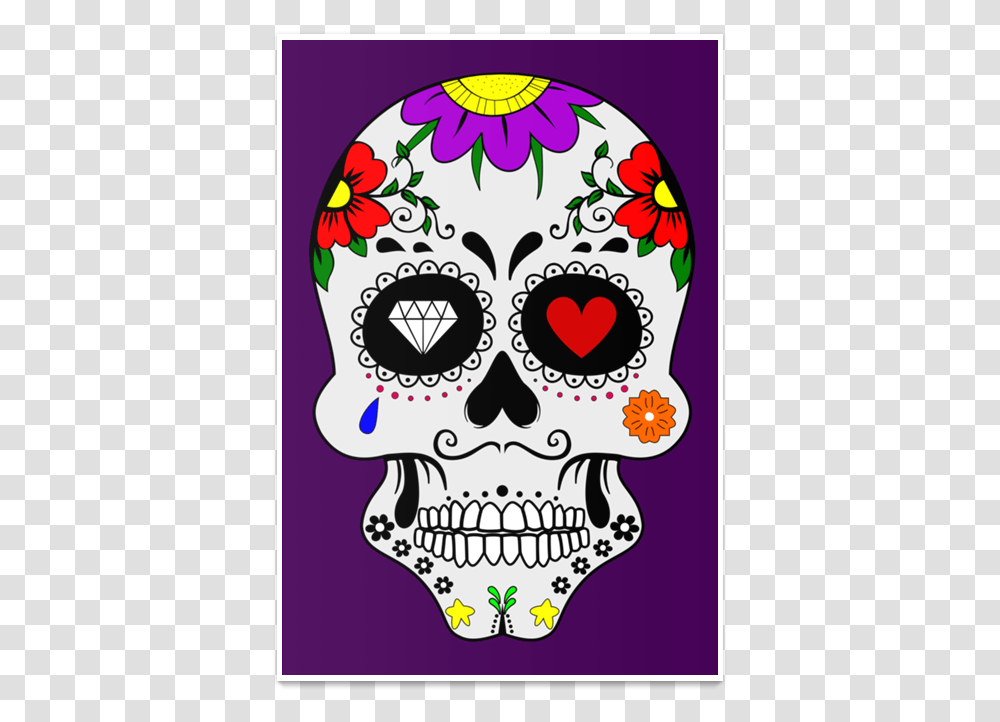 Poster Caveira Mexicana De Fbio Flixna Skull, Doodle, Drawing Transparent Png