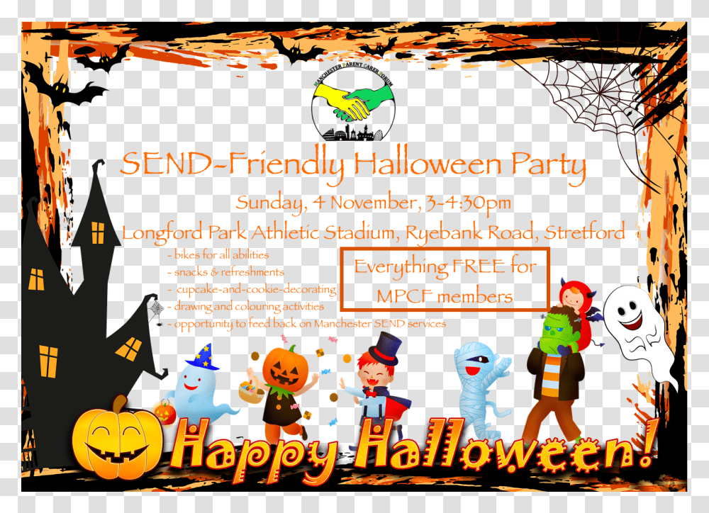 Poster For Mpcfquots Send Halloween Party Free Kids Halloween Costume Cartoon, Advertisement, Person, Human, Flyer Transparent Png