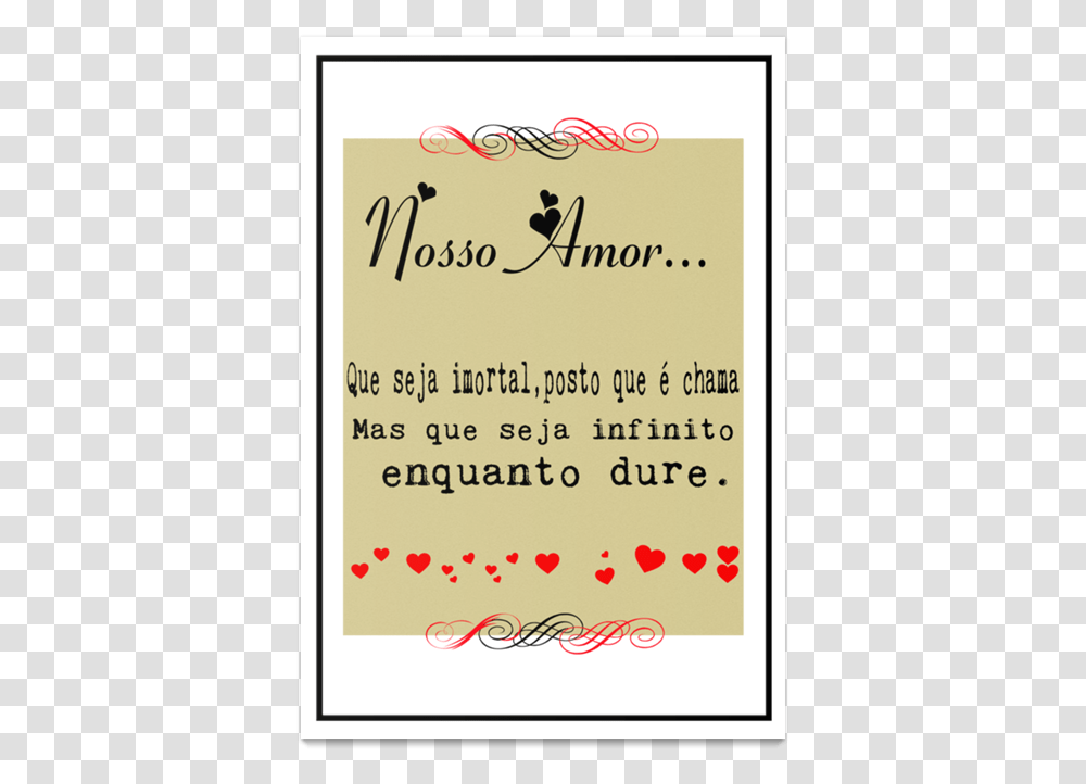 Poster Nosso Amor De Ednaldo Mendesna Calligraphy, Phone, Electronics, Handwriting Transparent Png