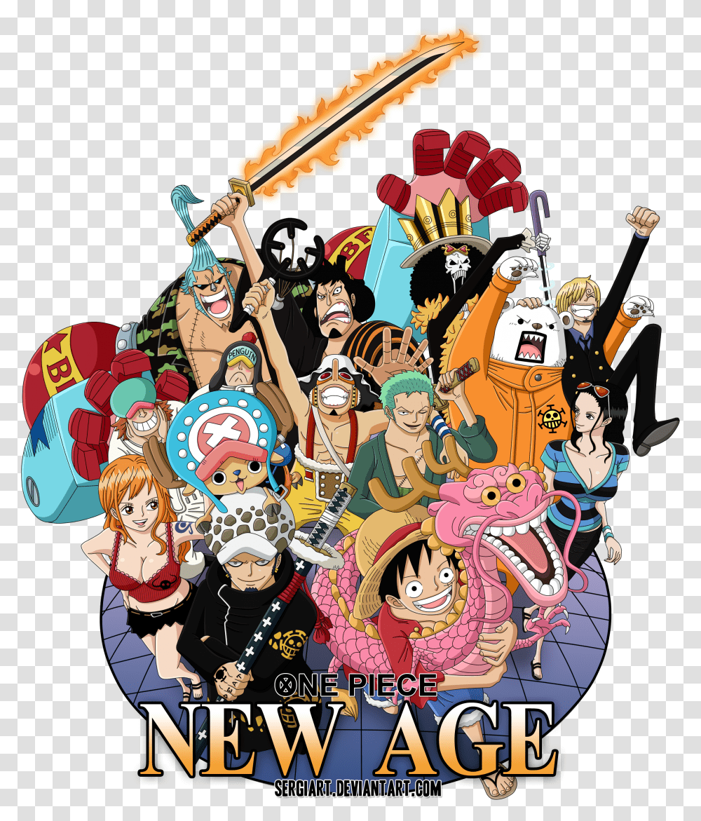 Poster One Piece New World, Advertisement, Collage, Person, Leisure Activities Transparent Png