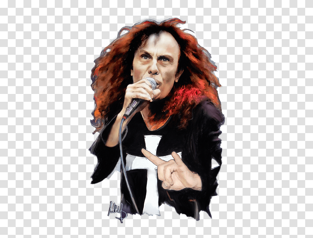 Posters De Ronnie James Dio, Microphone, Electrical Device, Person Transparent Png