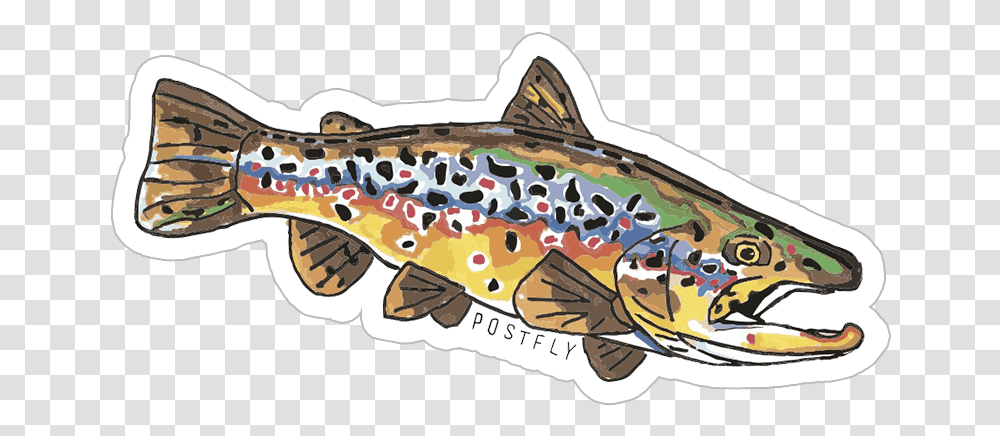 Postfly Artsy Fly Fishing Fly Fishing Stickers Trout, Animal, Bicycle, Vehicle, Transportation Transparent Png