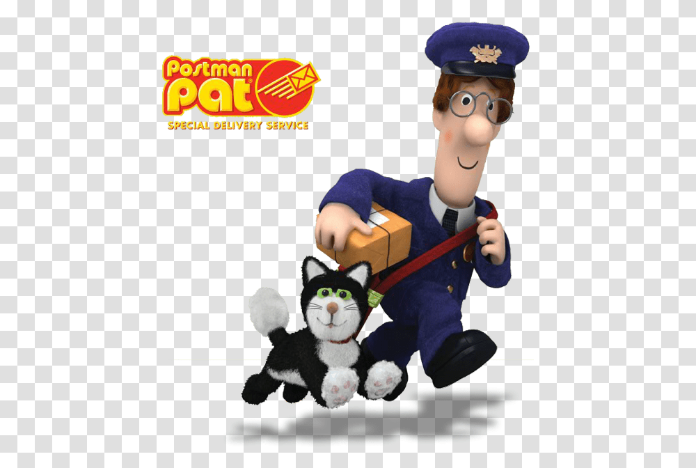 Postman Pat Postman Pat Black And White Cat, Person, Hat, Sunglasses, Carton Transparent Png