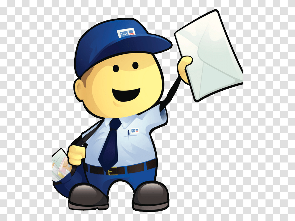 Postman, Person, Cleaning, Carton, Box Transparent Png