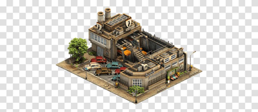 Postmodernera Car Factory Forge Of Empires House, Vehicle, Transportation, Toy, Housing Transparent Png
