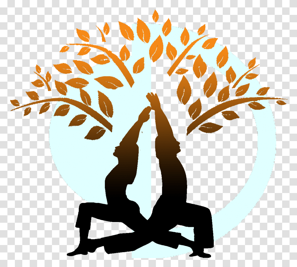 Postura Da Arvore Yoga Yoga Tree Pose Silhouette, Label Transparent Png